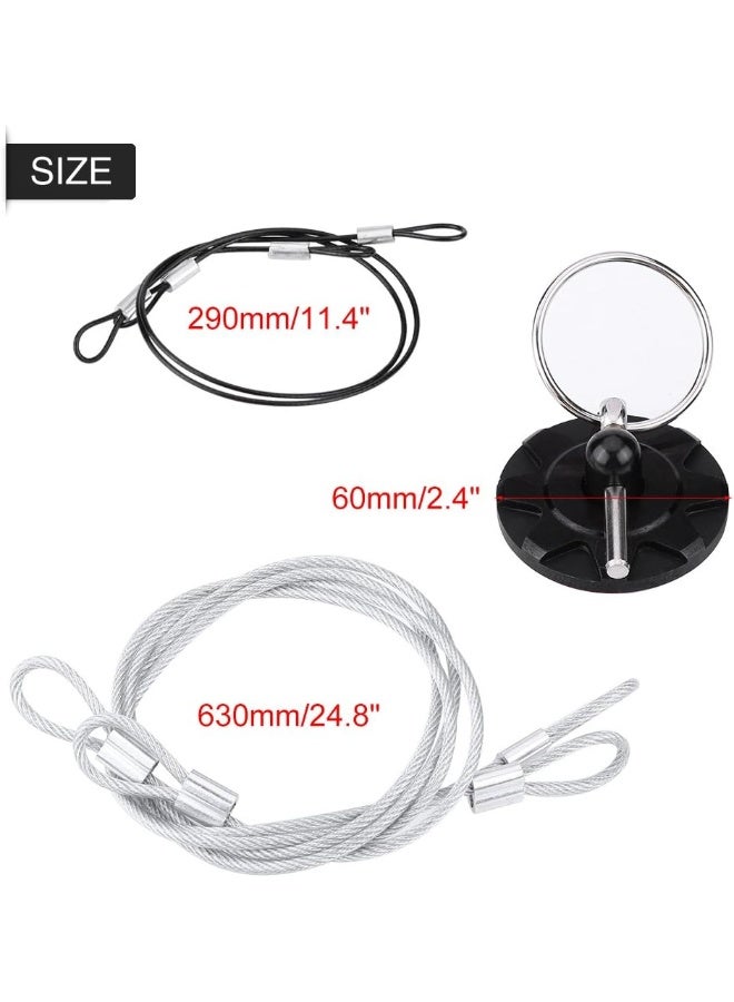 Estink Hood Lock, 2PCs Universal CNC Aluminum Car Vehicle Racing Hood Pin Lock Latches Lock Appearance Kit (Black) - Image 3