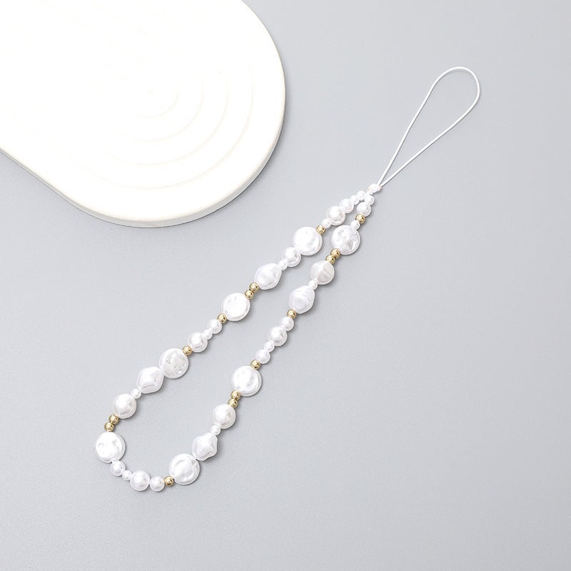 Xiaoxiangfeng Pearl Mobile Phone Chain Xiaohua Pendant Mobile Phone Lanyard Mobile Phone Case Beaded Pendant Anti-drop Chain for Women K2229 special round mobile phone chain