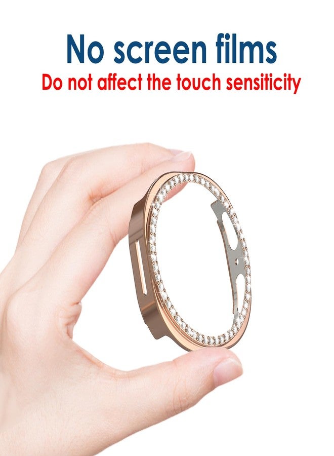 Simpeak 5-Pack Bling Case Compatible with Samsung Galaxy Watch 8 44mm Smartwatch, Crystals Diamond Frame Protector Back Cover Replacement for Galaxy Watch 8 44mm Only, (No Screen) - Image 3