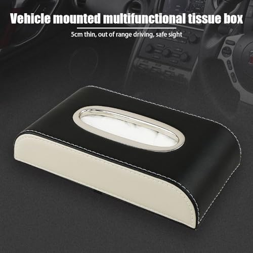 Maharsh Auto Accessories Car Sun Visor Tissue Box Car Back Seat Headrest Hanging Multi-use Tissue Box Durable Premium Elegant Design Paper Napkin Holder Tissue Holder-1pcs - Image 5