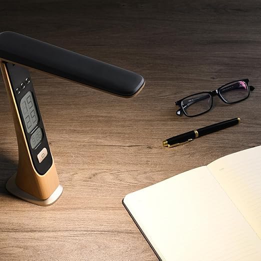 Shrevi LED Rechargeable Calendar Lamp Light with Foldable Display Soft Eye Protection Light with Fashion Desk Clock - Image 3