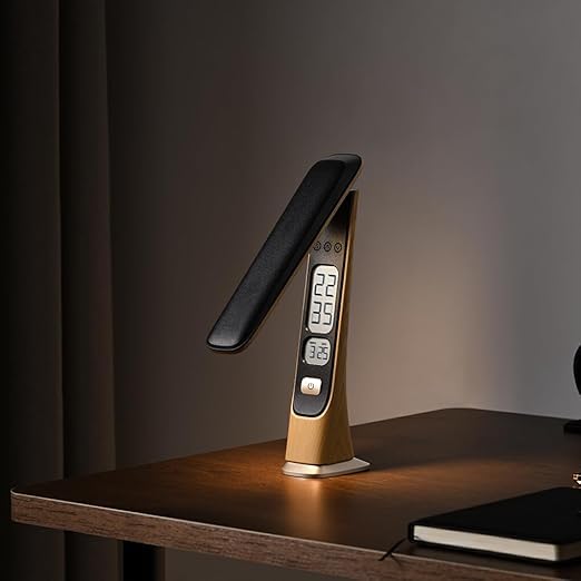 Shrevi LED Rechargeable Calendar Lamp Light with Foldable Display Soft Eye Protection Light with Fashion Desk Clock - Image 2
