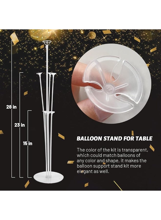 JOYYPOP 6 Sets Balloon Stand Kit, Balloon Sticks with Base Birthday Graduation Party Decorations Wedding - Image 2