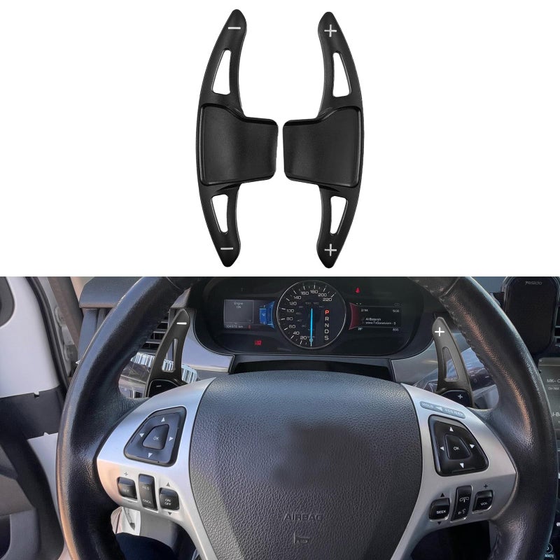 sumaikeji for Ford ExplorerTaurus 20132019 Ford Edge 20112014 Car Steering Wheel Paddle Shift Extension LeverBlack - Image 2
