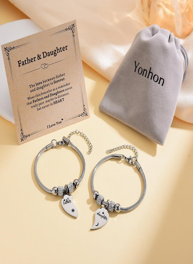 Yonhon Father Daughter Bracelet Set for 2, Dad Daughter Matching Bracelet for 2 - Image 5