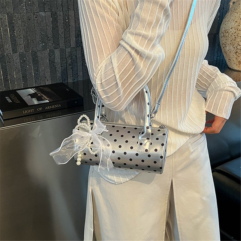 2026 New Korean Summer Handbag Baguette Bag Women High Quality Polka Dot Pillow Bag Shoulder Crossbody Bag - Image 4