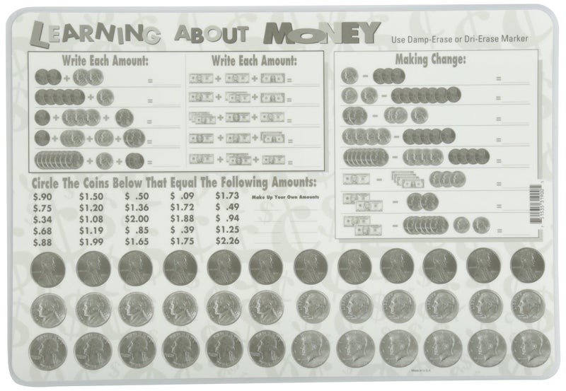 Painless Learning تعلم بلا ألم "تعلم عن المال" سجادة كبيرة - Image 2
