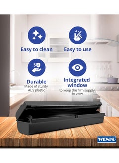 Wenko WENKO Cling film dispenser, aluminum foil dispenser, Perfect Cutter", anthracite  - Image 5