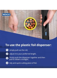 Wenko WENKO Cling film dispenser, aluminum foil dispenser, Perfect Cutter", anthracite  - Image 2