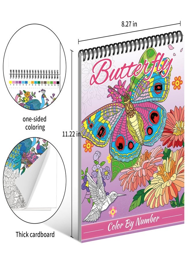 Kalysky Adult Coloring Books Set:3 Coloring Books for Adults Animal,Flower,Butterfly.Coloring Books for Adults to Relax and Relieve Anxiety - Image 2