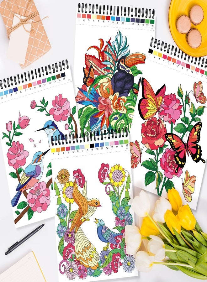 Kalysky Adult Coloring Books Set:3 Coloring Books for Adults Animal,Flower,Butterfly.Coloring Books for Adults to Relax and Relieve Anxiety - Image 5