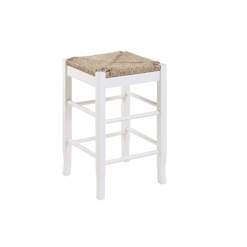 Boraam Square Rush Counter HeightCream Finish 24Inch
