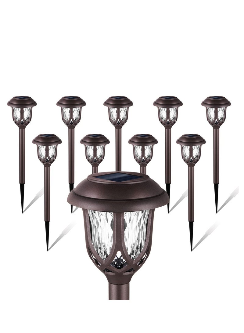 Y&D 10 Pack Solar Lights Outdoor Decorative Pathway Powered Garden Yard for Walkway Sidewalk Driveway - Image 1