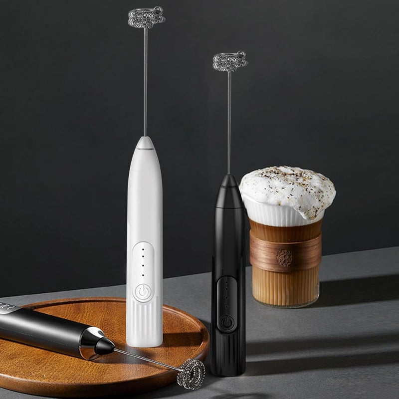 klarako Milk Frother, Electric Foam Maker Whisk Mixer Milk Bubbler, Portable Coffee Frother Mini Blender for Coffee Latte Cappuccino Frappe Matcha Hot Chocolate (Black) - Image 2