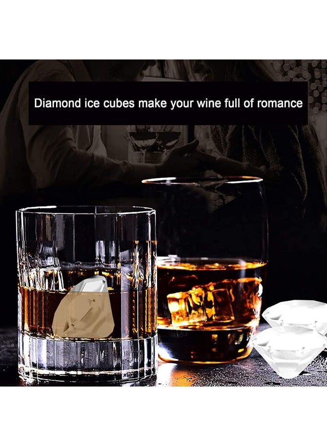 IBAMA ICEDMD17-BK 8 Cavity Reusable Ice Cube Tray Diamond Ice Mold Maker Silicone Ice Ball Mold, Easy Release Ice Cube Molds Trays for Cocktails, Juice, Whiskey, Beverage, Beer, BPA Free (Black) - Image 5