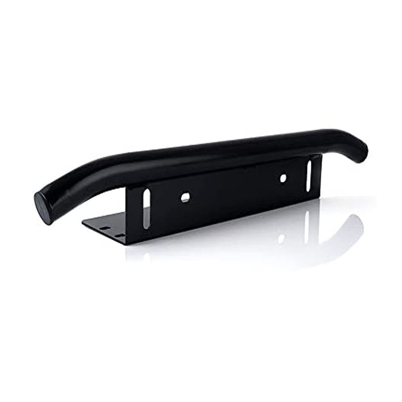 SKYWORLD 228 inch Bull Bar Aluminum Alloy Front Bumper License Plate Mount Bracket Holder for Daytime Running Light Offroad LED Light Bar Black