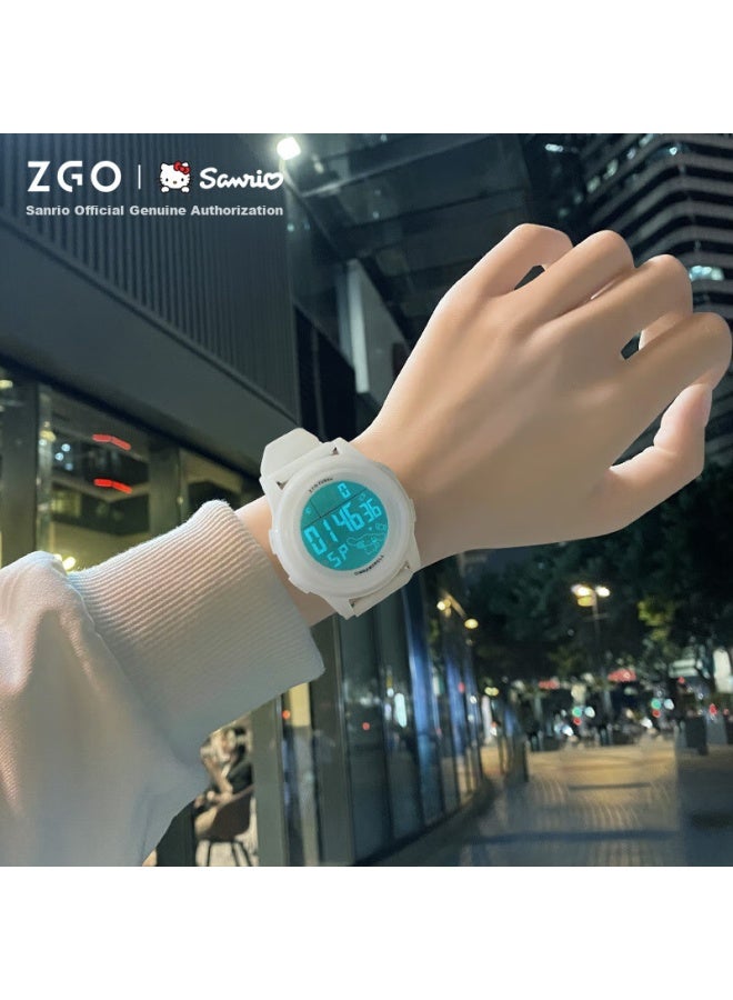 زجو Zgo ساعة إلكترونية من Sanrio للفتيات، طالبات المدارس المتوسطة، ساعة رياضية إلكترونية مضادة للماء للأطفال، هدية للفتيات 8591 - Image 1