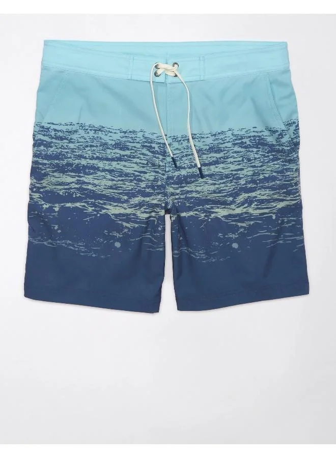 American Eagle Printed Ombre Flex 8" Classic Board Drawstring Shorts
