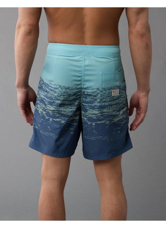 American Eagle Printed Ombre Flex 8" Classic Board Drawstring Shorts  - Image 2