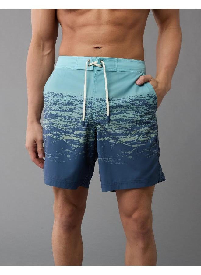 American Eagle Printed Ombre Flex 8" Classic Board Drawstring Shorts  - Image 1