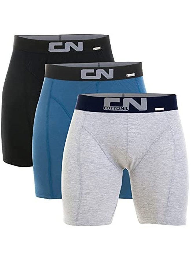 COTTONIL Mid-Rise Pack Of 3 Boxer Briefs