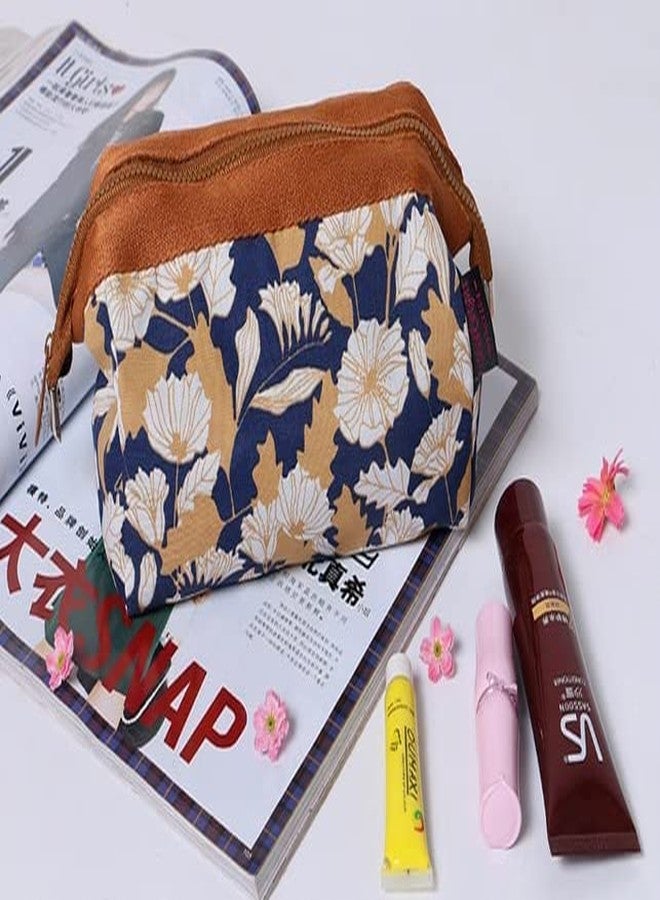 AIMERS Makeup Organizer Pouch for Women Printed Portable Cosmetic Bag, Toiletry Bag Pouch for Toiletries, Brushes and Cosmetics (Pack of 2) - Image 5