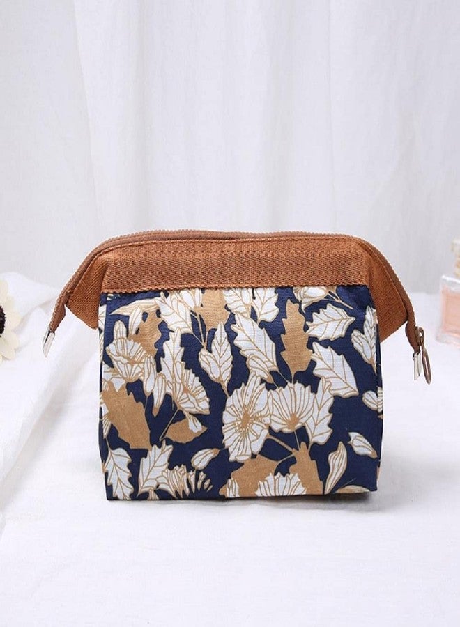 AIMERS Makeup Organizer Pouch for Women Printed Portable Cosmetic Bag, Toiletry Bag Pouch for Toiletries, Brushes and Cosmetics (Pack of 2) - Image 3
