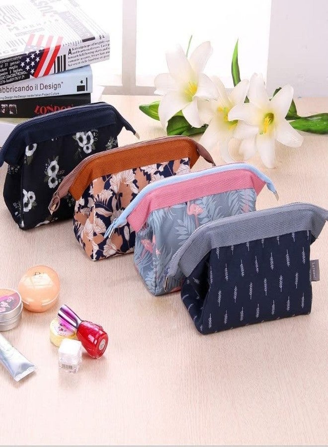 AIMERS Makeup Organizer Pouch for Women Printed Portable Cosmetic Bag, Toiletry Bag Pouch for Toiletries, Brushes and Cosmetics (Pack of 2) - Image 2
