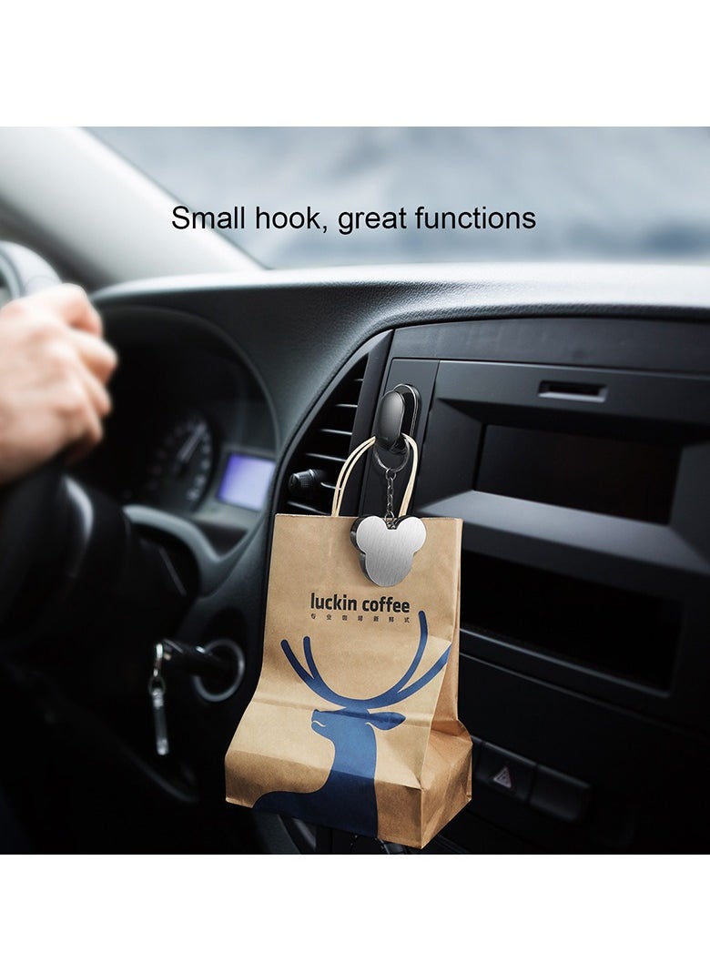Baseus Car Mini Hooks, Auto Adhesive Hooks, 4Pcs ABS 3M Strong Adhesion Car Storage Hooks Stick on Dashboard Automotive Interior Accessories for Earphones, Charging Cables, Keys, Bags, Purse, Hat and More  - Image 2