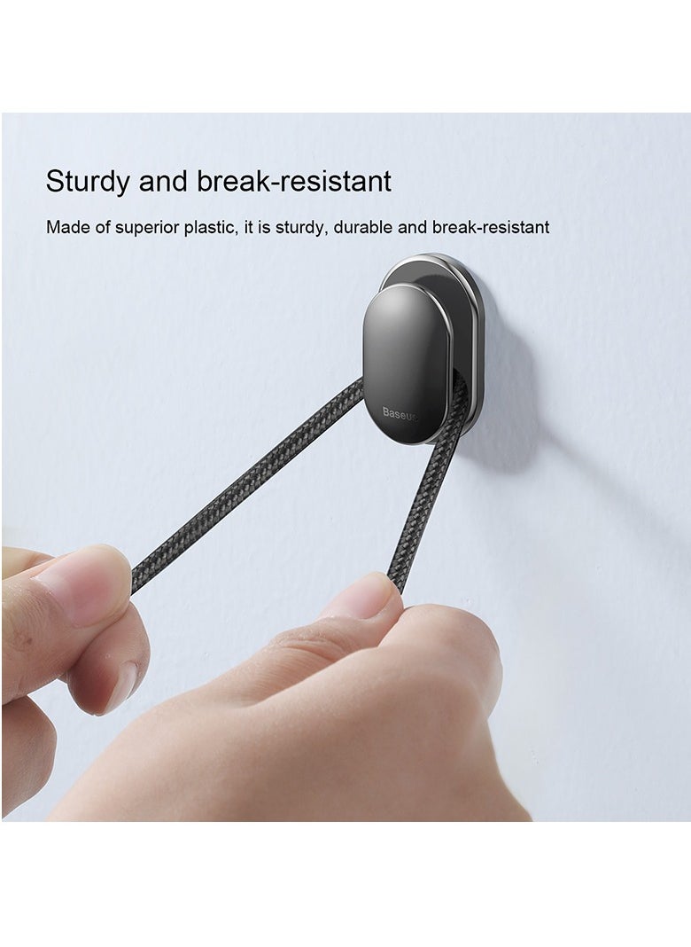 Baseus Car Mini Hooks, Auto Adhesive Hooks, 4Pcs ABS 3M Strong Adhesion Car Storage Hooks Stick on Dashboard Automotive Interior Accessories for Earphones, Charging Cables, Keys, Bags, Purse, Hat and More  - Image 4