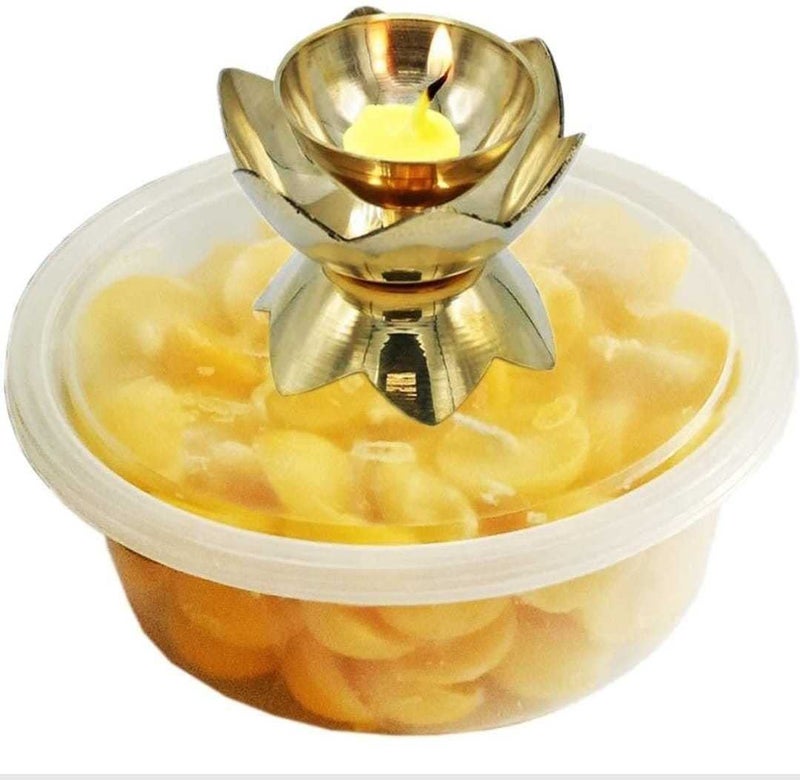 OGU OGU Ghee Diya BattiJyot Batti for Pooja Aarti and Special Occasions Handmade Ghee Diya Batti Pack of 200 Pcs  - Image 2