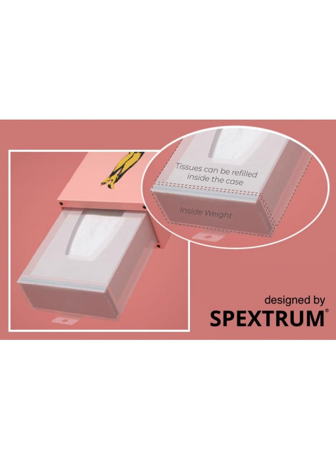 PLAYABLE ART Flying Skirt Tissue Box (The Original Museum Featured Tissue Holder) - Charming Vintage Pop Art, Restyles After Each Dispense, Metal Weighted w/Inner Case, Gift Box - Designed by Spextrum® (Sweet)  - Image 5