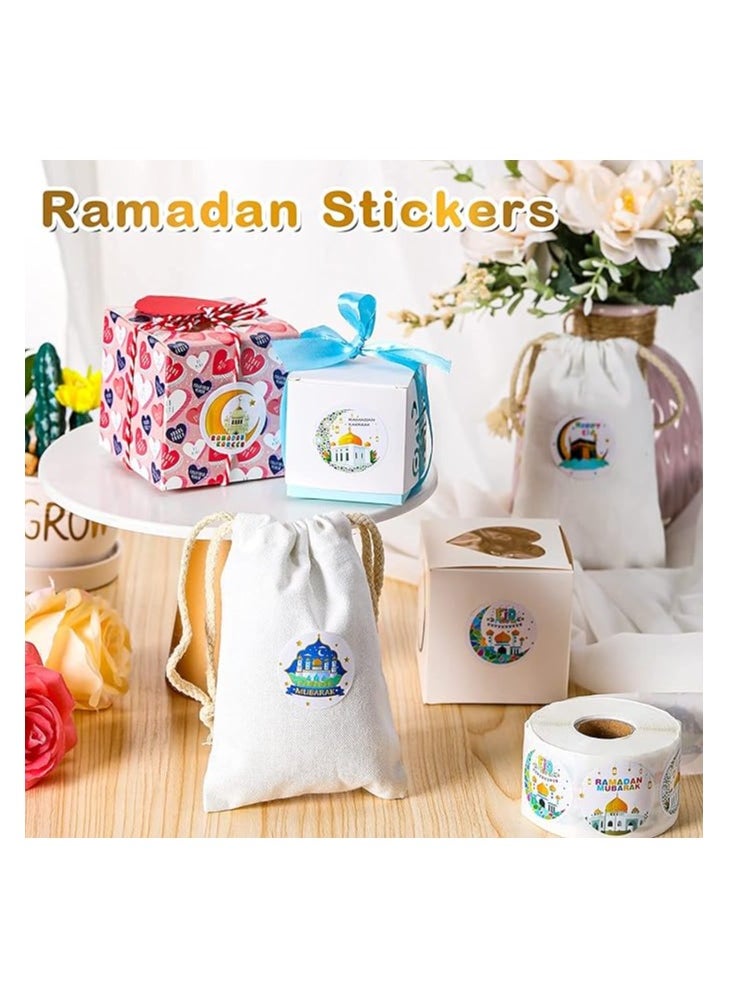 PRINTSHOP4ME Ramadan Stickers Eid Mubarak Stickers Ramadan Kareem Stickers Ramadan Kareem Labels For Eid Party Decorations Ramadan Party Supplies (12, Cartoon Style)  - Image 2