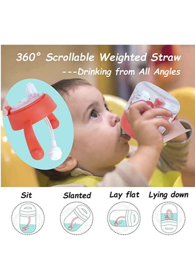 لوكو كوب ماء منقار البط - كوب تريتان 180 مل، وردي-2 قطعة - Image 5