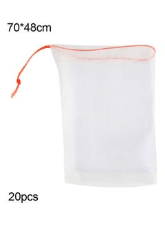 NIBEMINENT 20-Piece Insect Bird Net Bag Protection Cover White  - Image 1