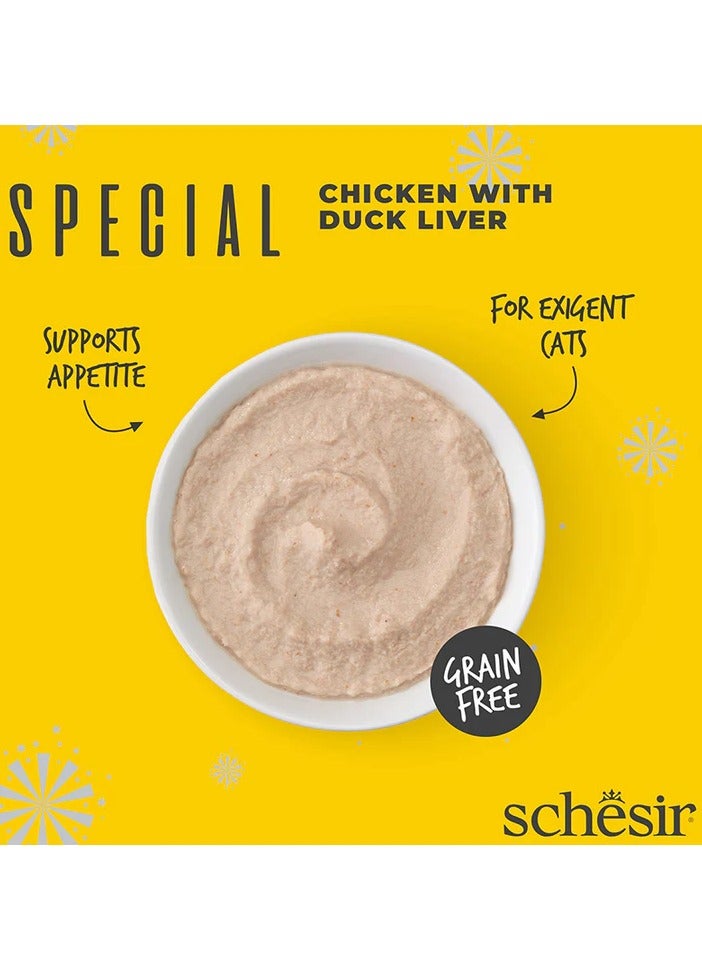 شيسر مجموعة من 24 قطعة طعام رطب للقطط مع موس كبد البط والدجاج في كيس - 70 جرام - Image 3