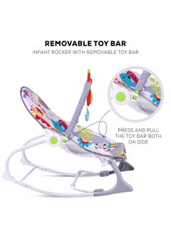 BLOOMING TIME Baby Rocker and Bouncer Chair with Soothing Vibrations, Multi-Position Recline Portable Bouncer  - Image 4