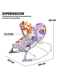 BLOOMING TIME Baby Rocker and Bouncer Chair with Soothing Vibrations, Multi-Position Recline Portable Bouncer  - Image 3