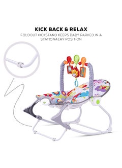 BLOOMING TIME Baby Rocker and Bouncer Chair with Soothing Vibrations, Multi-Position Recline Portable Bouncer  - Image 5