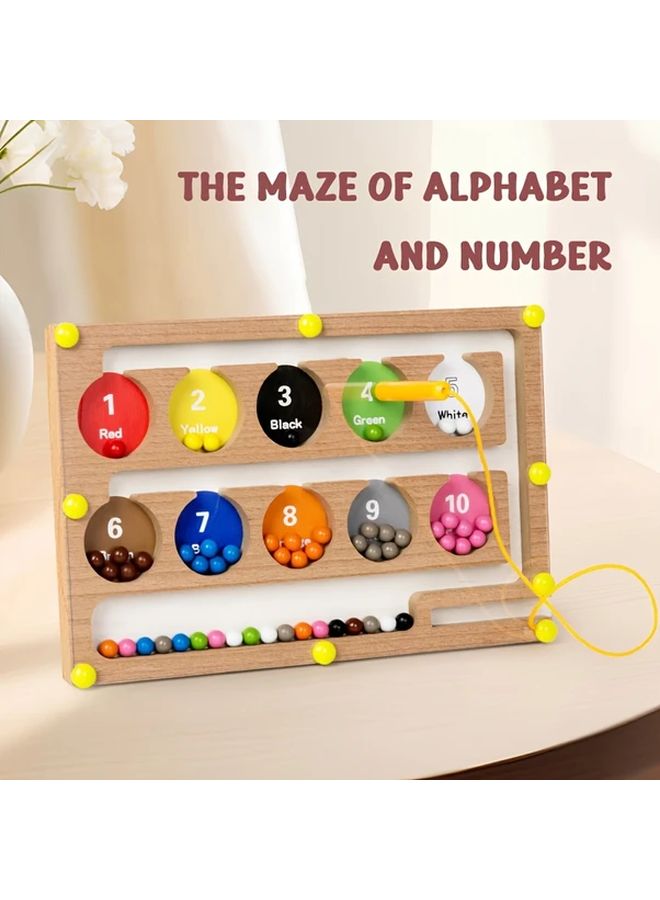 Wooden Magnetic Maze Beads Toys For Kids Logical Thinking Training Christmas Gifts - Image 2
