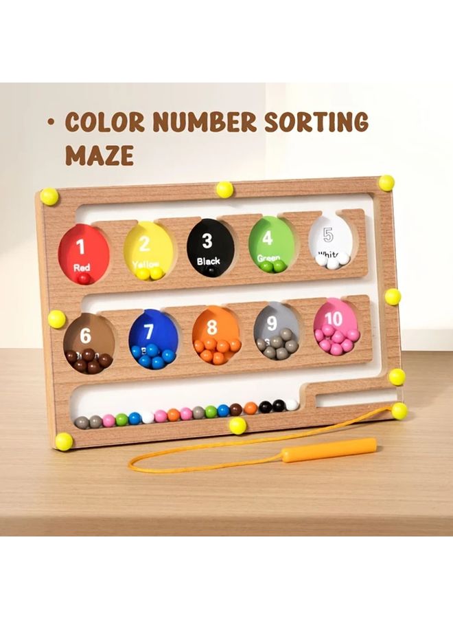 Wooden Magnetic Maze Beads Toys For Kids Logical Thinking Training Christmas Gifts - Image 4