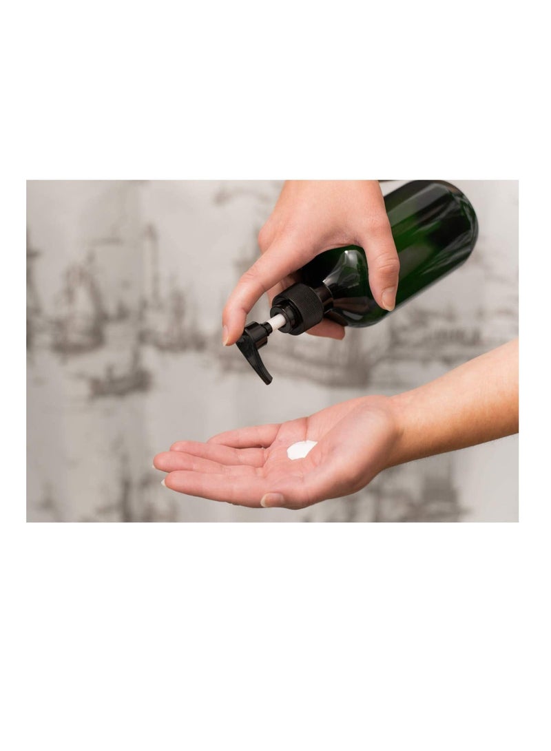 erorex Dispenser Shampoo Pump Bottle Hand Gel Refillable Empty Amber PET Plastic Shampoo  Conditioner   Wash Shower for Bathroom  Kitchen  Office  Laundry Room  Lotions and More 2PCS 500ml  Green - Image 2