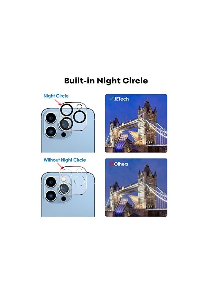 جي تيك واقي شاشة للخصوصية من JETech لهاتف iPhone 13 Pro Max مقاس 6.7 بوصة مع واقي عدسة الكاميرا، طبقة زجاجية مقاومة للتجسس، أداة سهلة التركيب، عبوتان لكل قطعة - Image 5