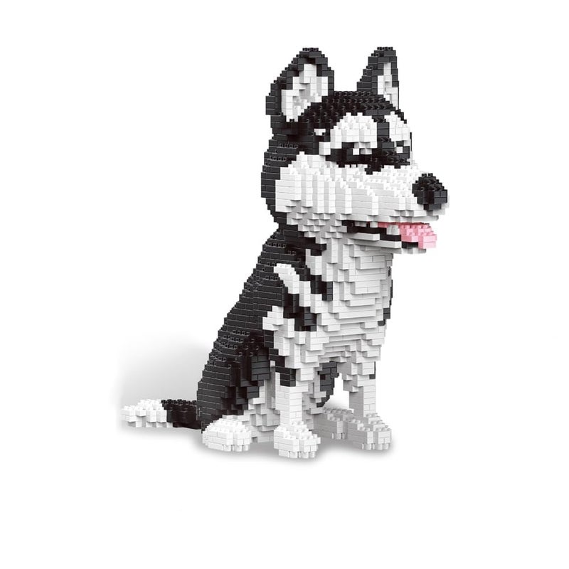 alltogetho 9inch Hight Husky Dog Model Micro Mini Building Blocks Set A Fun Gift Educational Recreational Toy for Pet Lovers - Image 3