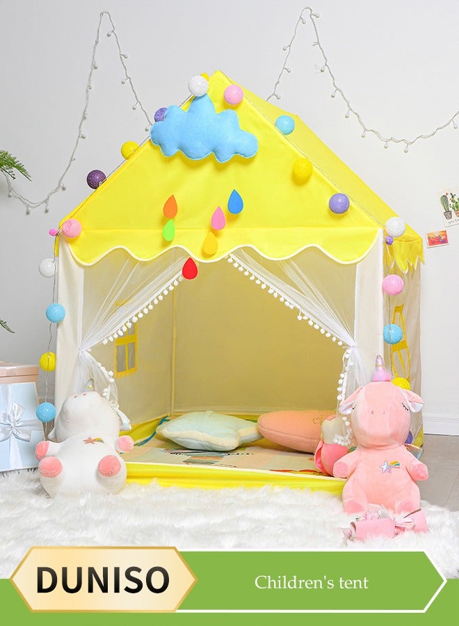 DUNISO خيام قلعة الأميرة، خيمة كبيرة للأطفال داخلية وخارجية، خيام ألعاب محمولة، بيوت لعب للأطفال، مع حقائب تخزين، مناسبة للأطفال من عمر 1 إلى 12 سنة - Image 1