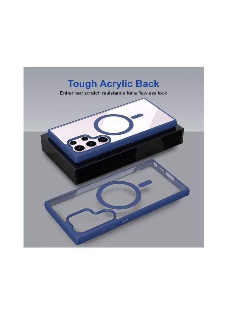 Magsafe Back Cover for Samsung S22 Ultra Navy Blue  - Image 3