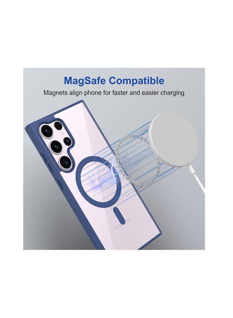 Magsafe Back Cover for Samsung S22 Ultra Navy Blue  - Image 2
