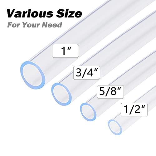 DAVCO 1" ID - 10 ft Clear Vinyl Tubing with 2 Stainless Clamps, Low Pressure Flexible PVC Tube, Heavy Duty UV Chemical Resistant Lightweight Plastic Vinyl Hose, BPA Free and Non Toxic - Image 5