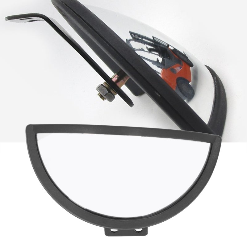 Convex Rearview Mirror: ABS And Glass Material, Adjustable, Broad Vision Range - Half Dome Mirror, Forklift Mirror for Universal Forklift Operators, Warehouse Safety Use - Image 5