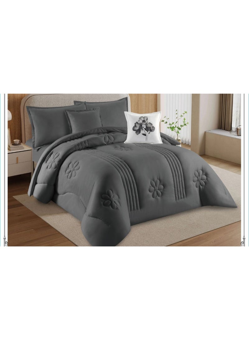 مون مفرش سرير نفرين فندقي فخم بتصميم حصري وجذاب من المايكروفايبر مقاس 220*240 سم - Image 1